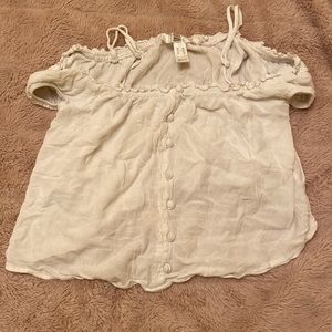 Streetwear society white crop size medium